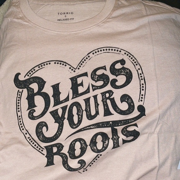 Torrid Bless Your Roots Oversized Fit Cotton Crew Tee Size Large - Picture 5 of 6